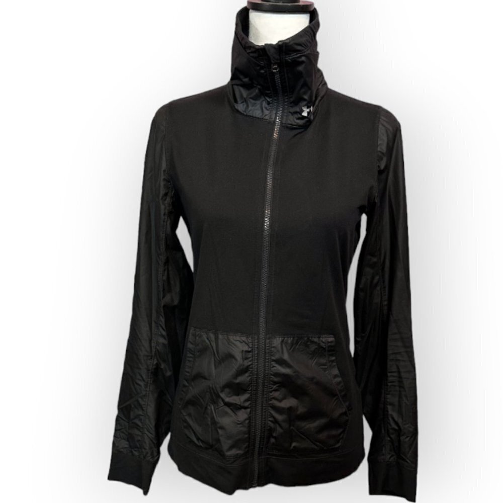 Under Armour Women's Running Jacket with Neck Guard Black Size Small - Picture 4 of 13
